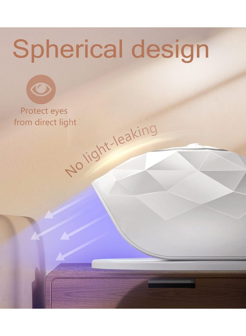 جهاز مجفف طلاء الأظافر UV LED احترافي بقدرة عالية - مصباح تجفيف الجل بتصميم ماسي مع 4 إعدادات مؤقت وشاشة LCD. - Image 3